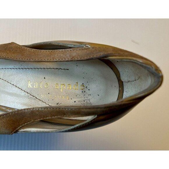 Kate Spade New York Tan Suede Peep Toe Pumps Heels, Size 9.5 (US) - Picture 11 of 11